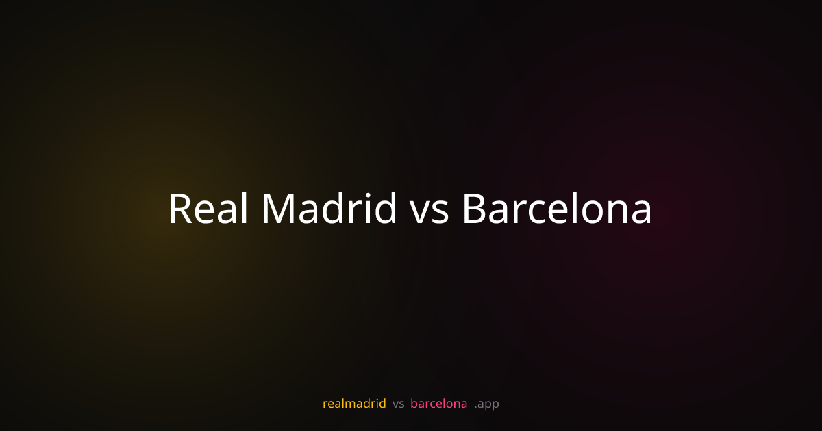 Real Madrid vs Barcelona Head to Head: All-Time Record